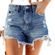 Factory Direct Foreign Trade 2024 New European and American Style Hand-Distressed Tasseled Ripped Comfortable Denim Shorts for Women Wholesale Factory Direct Foreign Trade 2024 New European and American Style Hand-Distressed Tasseled Ripped Comfortable Denim Shorts for Women Wholesale