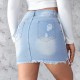 European and American Cross-border 2025 Summer New Slim-Fit Ripped Denim Skirt for Women Light-Color Washed Raw-Edge A-Line Skirt European and American Cross-border 2025 Summer New Slim-Fit Ripped Denim Skirt for Women Light-Color Washed Raw-Edge A-Line Skirt