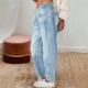 Cross-border 2025 new European and American retro banana pants, loose-fitting scimitar trousers, wide-leg pants, mid-rise straight-leg jeans for women Cross-border 2025 new European and American retro banana pants, loose-fitting scimitar trousers, wide-leg pants, mid-rise straight-leg jeans for women