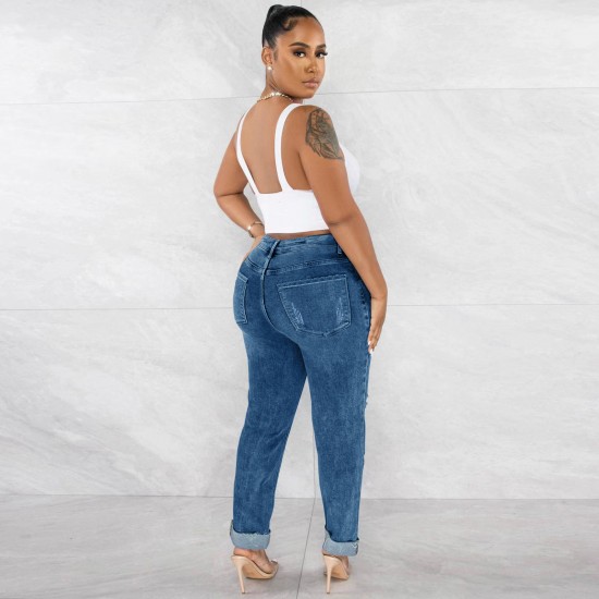 Factory direct 2025 new cross-border ripped high-waisted jeans for women, slim-fitting skinny jeans in stock. Factory direct 2025 new cross-border ripped high-waisted jeans for women, slim-fitting skinny jeans in stock.