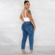Factory direct 2025 new cross-border ripped high-waisted jeans for women, slim-fitting skinny jeans in stock. Factory direct 2025 new cross-border ripped high-waisted jeans for women, slim-fitting skinny jeans in stock.