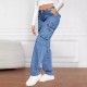 2025 New Cross-border Foreign Trade American Retro Mid-Rise Multi-Pocket Workwear Jeans for Women Casual Straight-Leg Trendy 2025 New Cross-border Foreign Trade American Retro Mid-Rise Multi-Pocket Workwear Jeans for Women Casual Straight-Leg Trendy