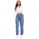 2025 New Cross-border Foreign Trade American Retro Mid-Rise Multi-Pocket Workwear Jeans for Women Casual Straight-Leg Trendy 2025 New Cross-border Foreign Trade American Retro Mid-Rise Multi-Pocket Workwear Jeans for Women Casual Straight-Leg Trendy