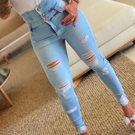 2025 Spring/Autumn New High-Waisted Slimming Denim Pants for Women Amazon Hot-Selling Ripped Skinny Pants Highly Stretch and Slimming 2025 Spring/Autumn New High-Waisted Slimming Denim Pants for Women Amazon Hot-Selling Ripped Skinny Pants Highly Stretch and Slimming