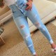 2025 Spring/Autumn New High-Waisted Slimming Denim Pants for Women Amazon Hot-Selling Ripped Skinny Pants Highly Stretch and Slimming 2025 Spring/Autumn New High-Waisted Slimming Denim Pants for Women Amazon Hot-Selling Ripped Skinny Pants Highly Stretch and Slimming