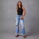 2025 cross-border new wide-leg pants, tasseled, washed, tie-dyed, ripped high-waisted jeans, straight-leg casual trousers for women. 2025 cross-border new wide-leg pants, tasseled, washed, tie-dyed, ripped high-waisted jeans, straight-leg casual trousers for women.
