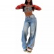 2025 new European and American cross-border retro American-style long wide-leg pants, hot girl loose jeans, high-waist straight-leg pants 2025 new European and American cross-border retro American-style long wide-leg pants, hot girl loose jeans, high-waist straight-leg pants