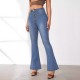 Amazon Cross-Border European and American High-Waisted Slimming Flared Jeans: 2025 Spring New Elegant Style Pants