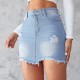 European and American Cross-border 2025 Summer New Slim-Fit Ripped Denim Skirt for Women Light-Color Washed Raw-Edge A-Line Skirt European and American Cross-border 2025 Summer New Slim-Fit Ripped Denim Skirt for Women Light-Color Washed Raw-Edge A-Line Skirt