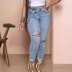 Factory direct 2025 new cross-border ripped high-waisted jeans for women, slim-fitting skinny jeans in stock. Factory direct 2025 new cross-border ripped high-waisted jeans for women, slim-fitting skinny jeans in stock.