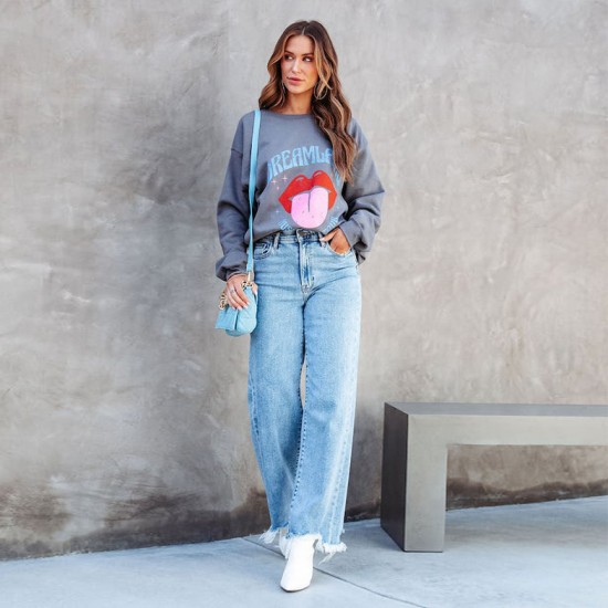 Amazon 2025 Cross-Border Loose Casual Jeans for Women: Fashionable, Simple Tassel Straight-Leg Pants Amazon 2025 Cross-Border Loose Casual Jeans for Women: Fashionable, Simple Tassel Straight-Leg Pants