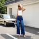 2025 new European and American zippered high-waisted, loose-fitting, wide-leg trousers, flattering, and slimming straight-leg women's jeans. 2025 new European and American zippered high-waisted, loose-fitting, wide-leg trousers, flattering, and slimming straight-leg women's jeans.