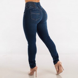 In stock, cross-border wish Amazon hot-selling European and American slim-fitting stretch jeans, sexy, hip-lifting, high-waisted skinny pants In stock, cross-border wish Amazon hot-selling European and American slim-fitting stretch jeans, sexy, hip-lifting, high-waisted skinny pants