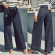 Cross-border 2025 new wide-leg pants in stock, Amazon washed, elegant high-waisted, long wide-leg jeans for women