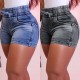 Slimming factory direct sales, 2025 spring/summer new slim-fit denim shorts for women, high-waisted, elastic waistband, and tie-dye hot pants Slimming factory direct sales, 2025 spring/summer new slim-fit denim shorts for women, high-waisted, elastic waistband, and tie-dye hot pants