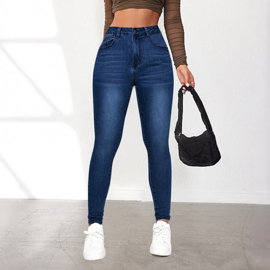 2025 Cross-Border Amazon Independent Autumn Hot Girl Skinny Jeans: Streetwear High-Waisted Stretch Skinny Pants for Women 2025 Cross-Border Amazon Independent Autumn Hot Girl Skinny Jeans: Streetwear High-Waisted Stretch Skinny Pants for Women