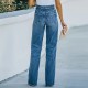 Factory direct sales, 2022 autumn new high-waisted jeans for women Washed and ripped wide-leg European and American denim trousers Factory direct sales, 2022 autumn new high-waisted jeans for women Washed and ripped wide-leg European and American denim trousers