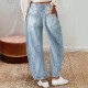 Cross-border 2025 new European and American retro banana pants, loose-fitting scimitar trousers, wide-leg pants, mid-rise straight-leg jeans for women Cross-border 2025 new European and American retro banana pants, loose-fitting scimitar trousers, wide-leg pants, mid-rise straight-leg jeans for women