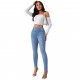 Factory Direct Foreign Trade Jeans for Women: Spring 2024 Elastic High-Waisted Slimming Raw-Edge Straight-Leg Pants Factory Direct Foreign Trade Jeans for Women: Spring 2024 Elastic High-Waisted Slimming Raw-Edge Straight-Leg Pants