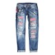 2025 factory direct sales, in stock 5. New Spring Women's Ripped Jeans, Best-Selling Printed Patchwork Casual Pants on AliExpress Amazon