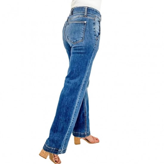 European and American Cross-Border New Amazon 20 Spring 2025 new blue washed straight-leg elegant jeans for women European and American Cross-Border New Amazon 20 Spring 2025 new blue washed straight-leg elegant jeans for women