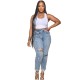 Factory direct 2025 new cross-border ripped high-waisted jeans for women, slim-fitting skinny jeans in stock. Factory direct 2025 new cross-border ripped high-waisted jeans for women, slim-fitting skinny jeans in stock.