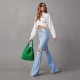 Factory direct sales of 2025 new cross-border European and American high-waisted, ripped jeans for women, street style, flared pants. Factory direct sales of 2025 new cross-border European and American high-waisted, ripped jeans for women, street style, flared pants.
