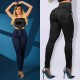 Factory direct cross-border 2025 new strappy slim-fit skinny jeans for women, high-waisted, slimming, hip-lifting trousers in stock Factory direct cross-border 2025 new strappy slim-fit skinny jeans for women, high-waisted, slimming, hip-lifting trousers in stock